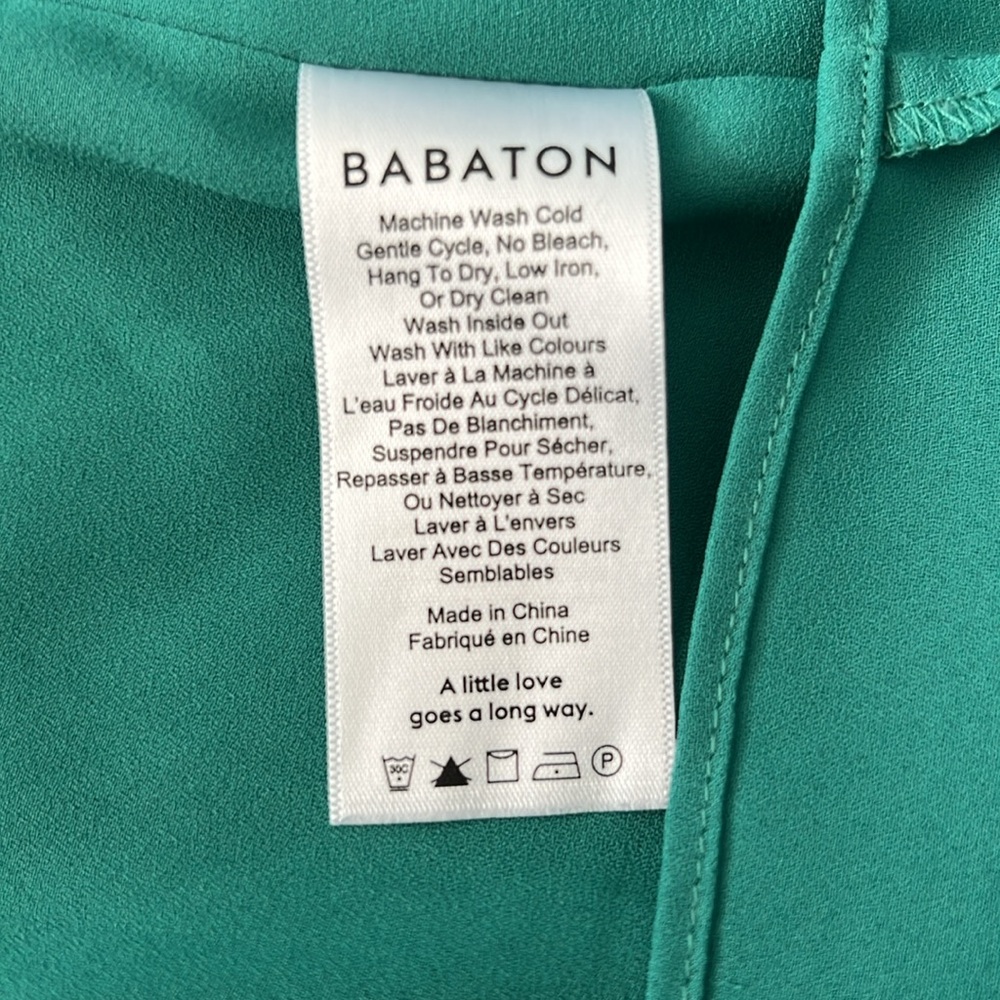 Aritzia Babaton Wallace Floral Green Wrap Dress - Picture 8 of 12